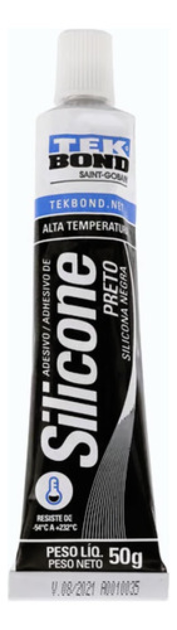 Adesivo de Silicone Acético Tekbond 50g Preto