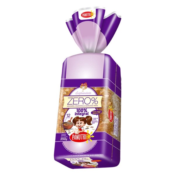 Pão Panutri 100% Integral 12 Grãos Zero 350g