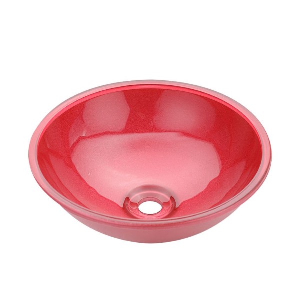 Encontraproduto.com.br - Cuba De Vidro 290mm Bordô Construmarcas
