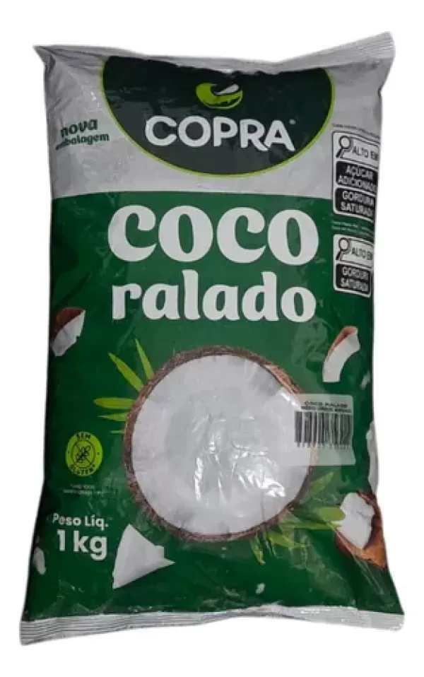 Encontraproduto.com.br - Coco Ralado Médio Úmido E Adoçado 1kg - Copra