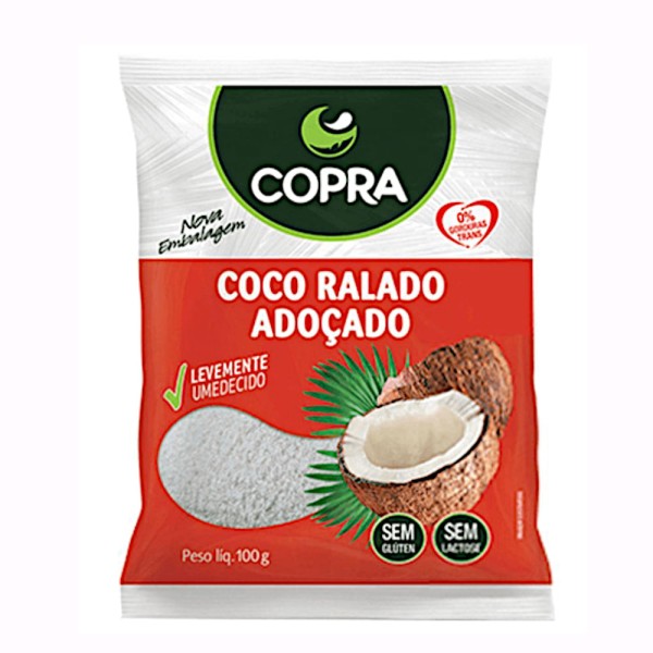 Encontraproduto.com.br - Coco Ralado Úmido e Adoçado Copra 100 g