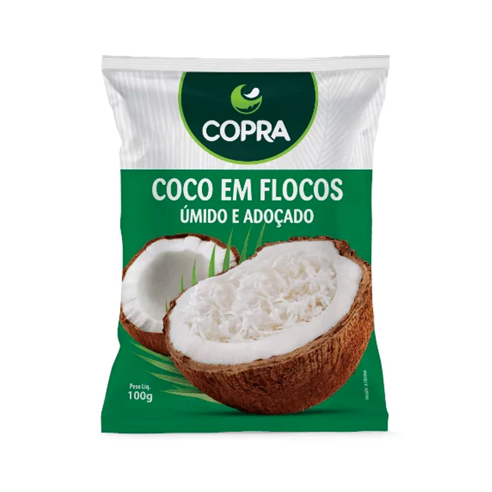 Encontraproduto.com.br - Coco Em Flocos úmido E Adoçado 100g Copra