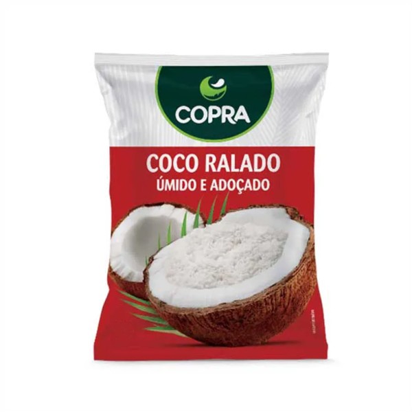 Encontraproduto.com.br - Coco Ralado Orgânico COPRA Adoçado Pacote 50g