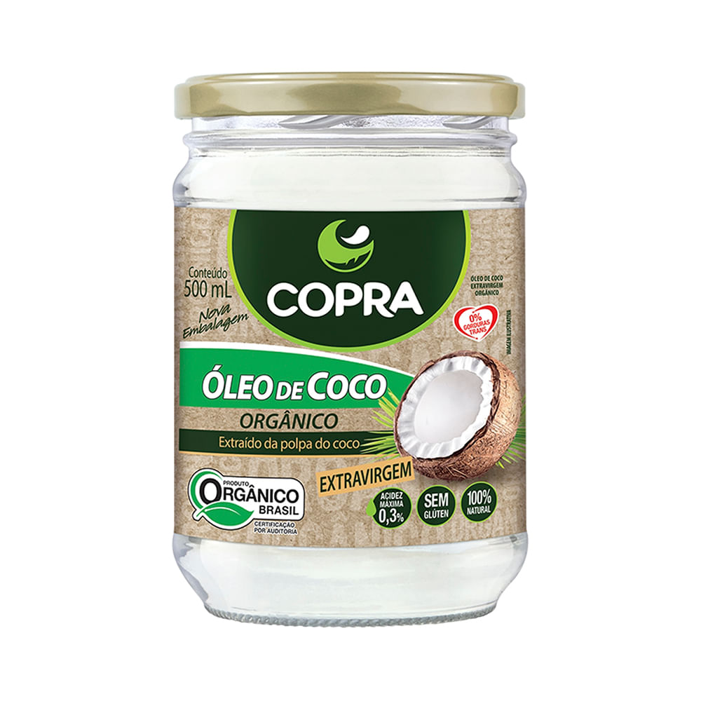Encontraproduto.com.br - Óleo de Coco Orgânico Extravirgem 500ml - Copra