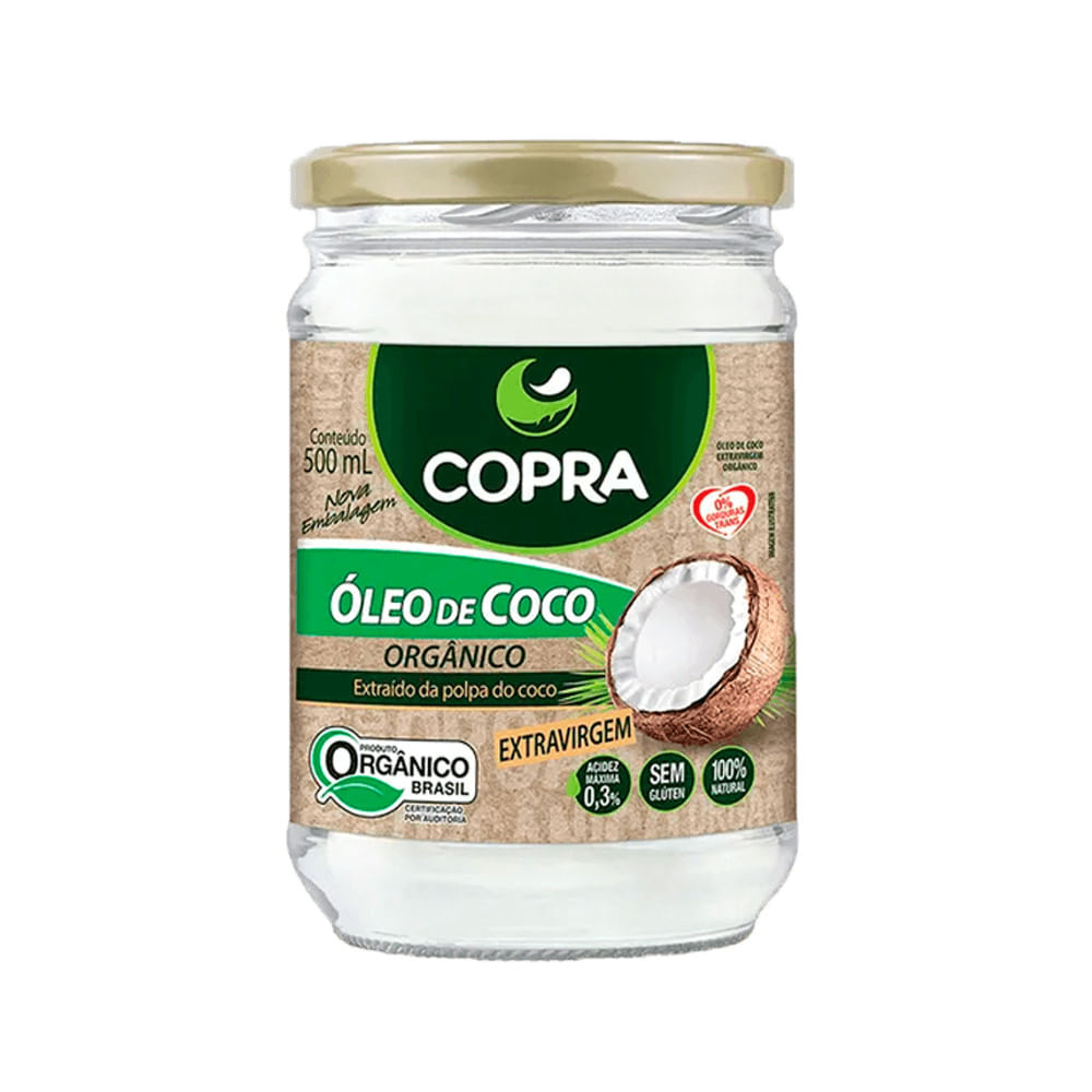 Encontraproduto.com.br - Óleo de Coco Orgânico Extravirgem 500ml - Copra
