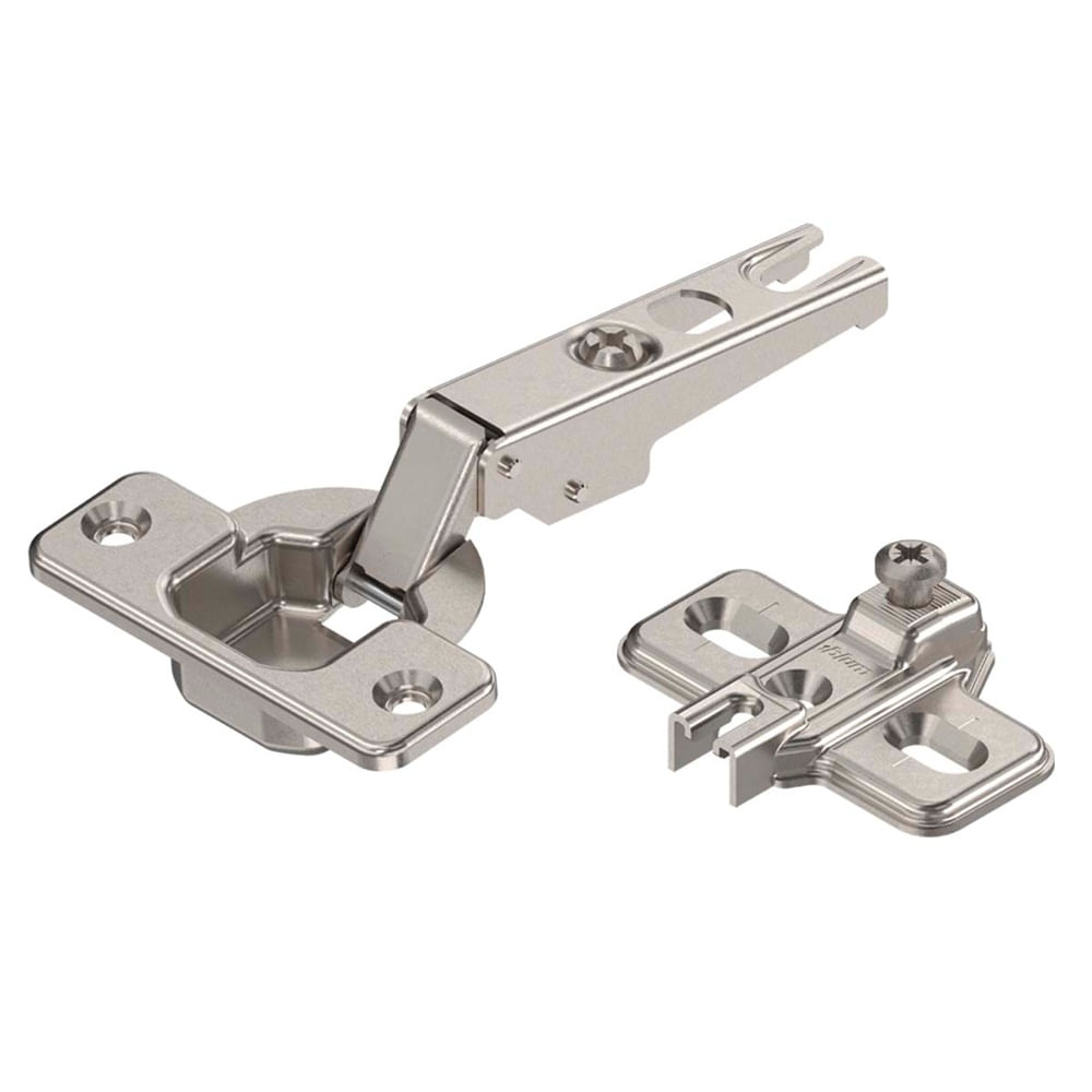Encontraproduto.com.br - Dobradiça 35mm 107º Reta Modul Níquel com Calço Slide-On Blum