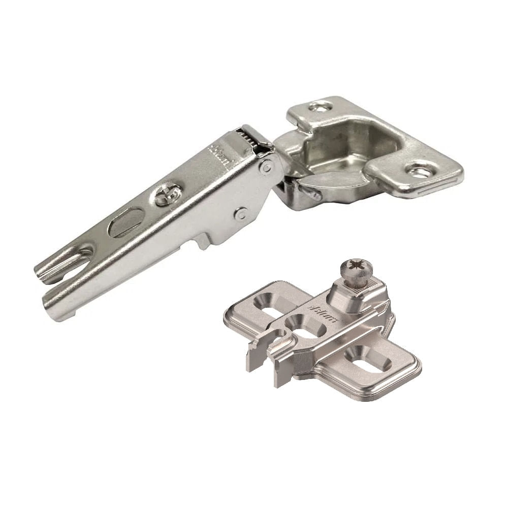 Encontraproduto.com.br - Dobradiça 35mm 107º Reta Modul Níquel com Calço Slide-On Blum