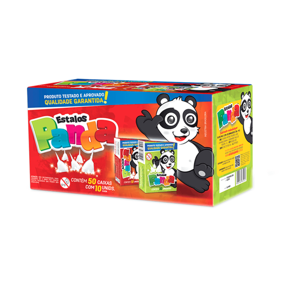 ESTALINHOS SUPER PANDA CX/50 E C/10 ESTALOS