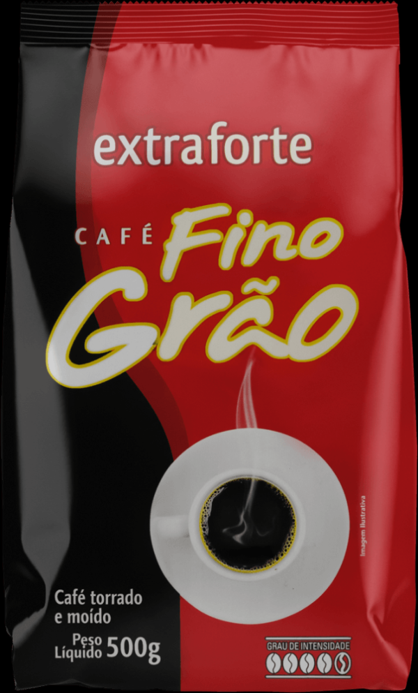 Café Torrado e Moído Extraforte Fino Grão Pacote 500g