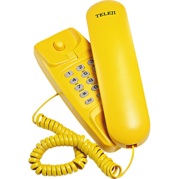 Telefone Gôndola com Bloqueador Colorido KXT3026X Teleji Amarelo