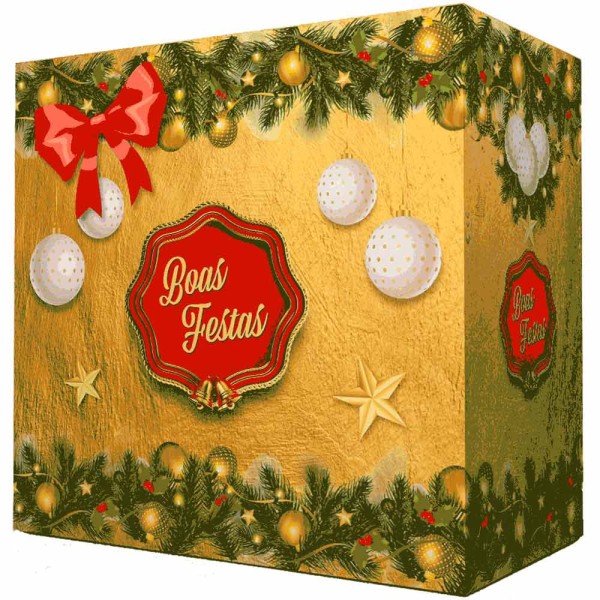 Encontraproduto.com.br - Embalagem Caixa de Natal Boas Festas tamanho G