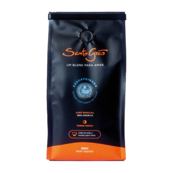 Café Torrado E Moído Santo Grão Descafeinado 250g