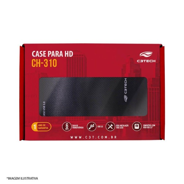 Encontraproduto.com.br - Gaveta Para Hd 2.5 C3tech, Usb 3.0, Preto - Ch-310bk