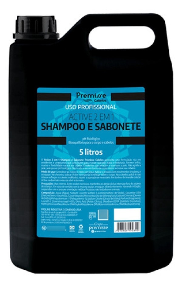 Encontraproduto.com.br - Sabonete Líquido Shampoo Active 5L Premisse
