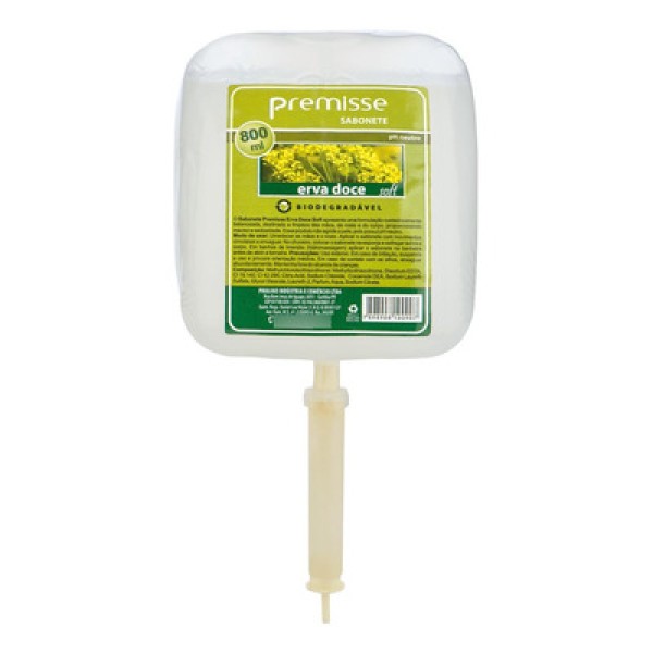 Encontraproduto.com.br - Sabonete Líquido Refil Erva Doce Soft 800ml Premisse