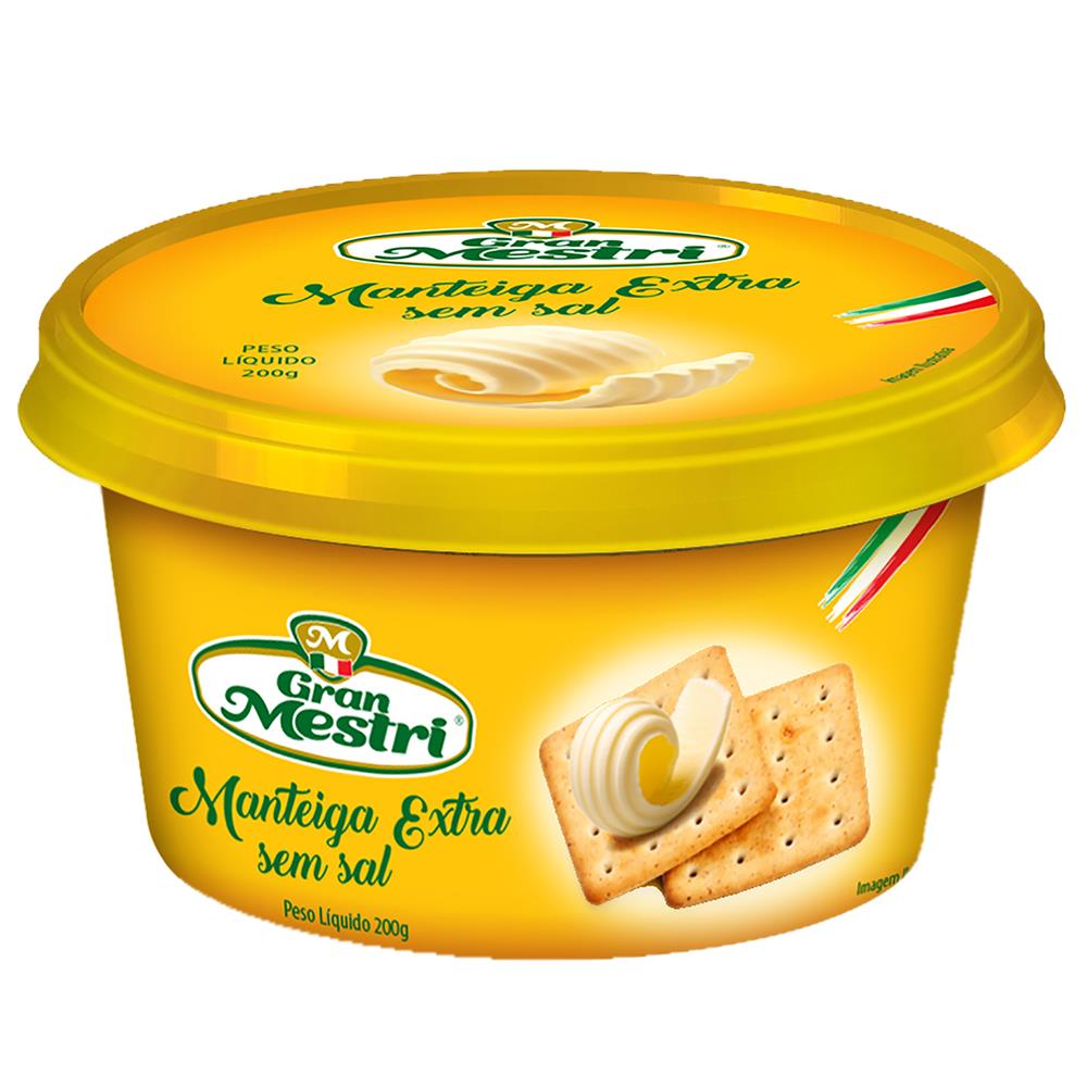 Manteiga Gran Mestri Extra Lata Sem Sal 200g