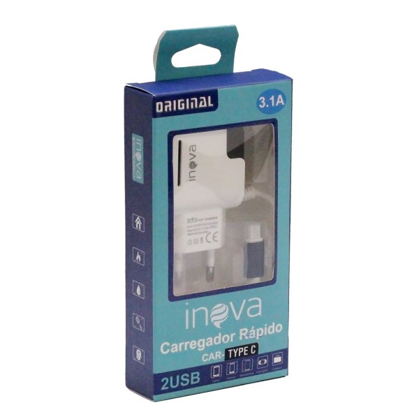 Acessório Celular Carregador Inova Type C 2 Metros
