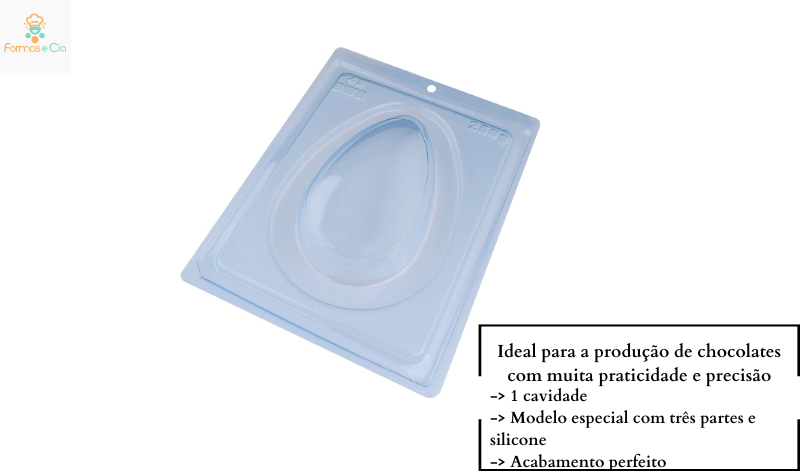 Encontraproduto.com.br - Forma de Acetato com Silicone Ovo 250 Gr com 1 Un