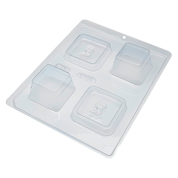 Encontraproduto.com.br - Forma De Silicone Mini Caixa Nene De Óculos (841) BWB