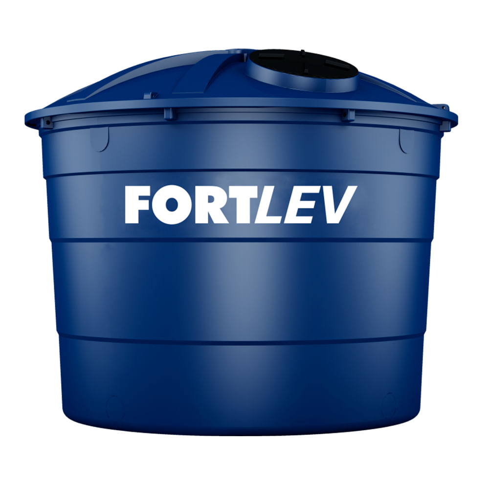 Encontraproduto.com.br - Tanque De Água Fortlev Reservatórios Caixa D´água Vertical Polietileno 10000l Azul De 2.57 m X 2.95 m