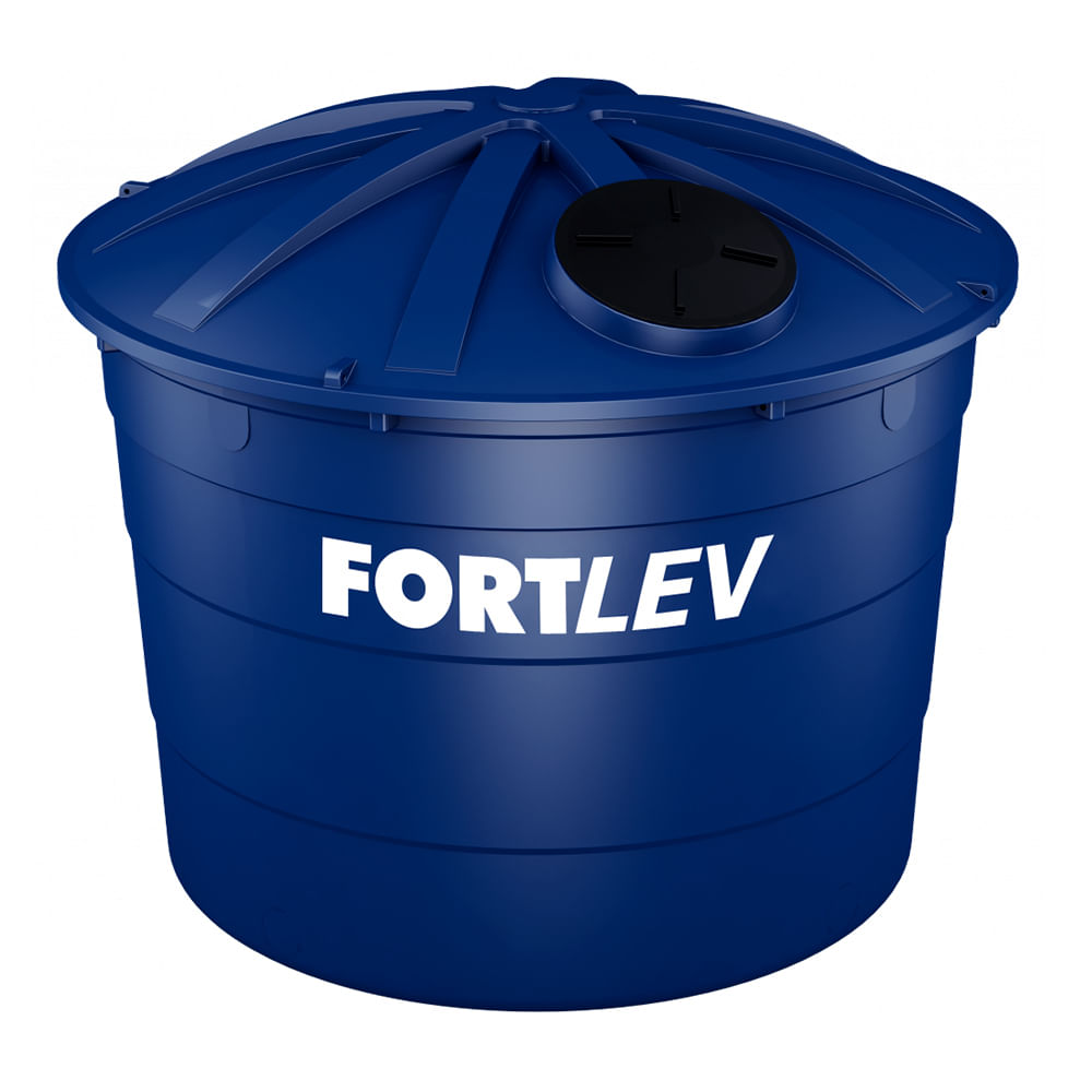 Encontraproduto.com.br - Tanque De Água Fortlev Reservatórios Caixa D´água Vertical Polietileno 10000l Azul De 2.57 m X 2.95 m