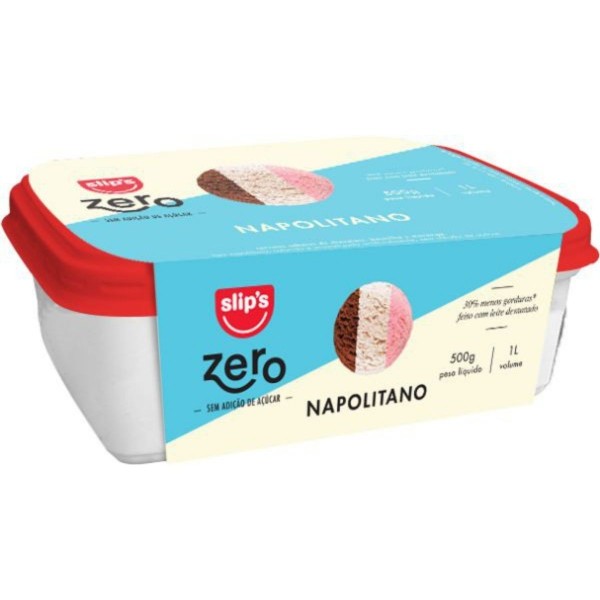 Encontraproduto.com.br - Sorvete Zero Slips Napolitano Pt 1L