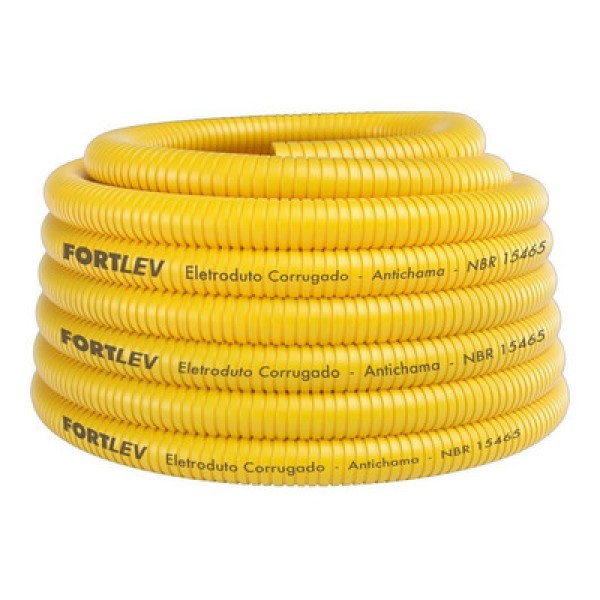 Encontraproduto.com.br - Eletroduto Corrugado Flexível 25mmx10mt Fortlev