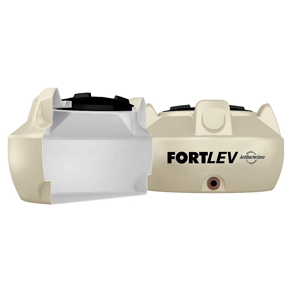 Encontraproduto.com.br - Tanque Tampa Roscável Bege Antibacteriano 500lt Fortlev