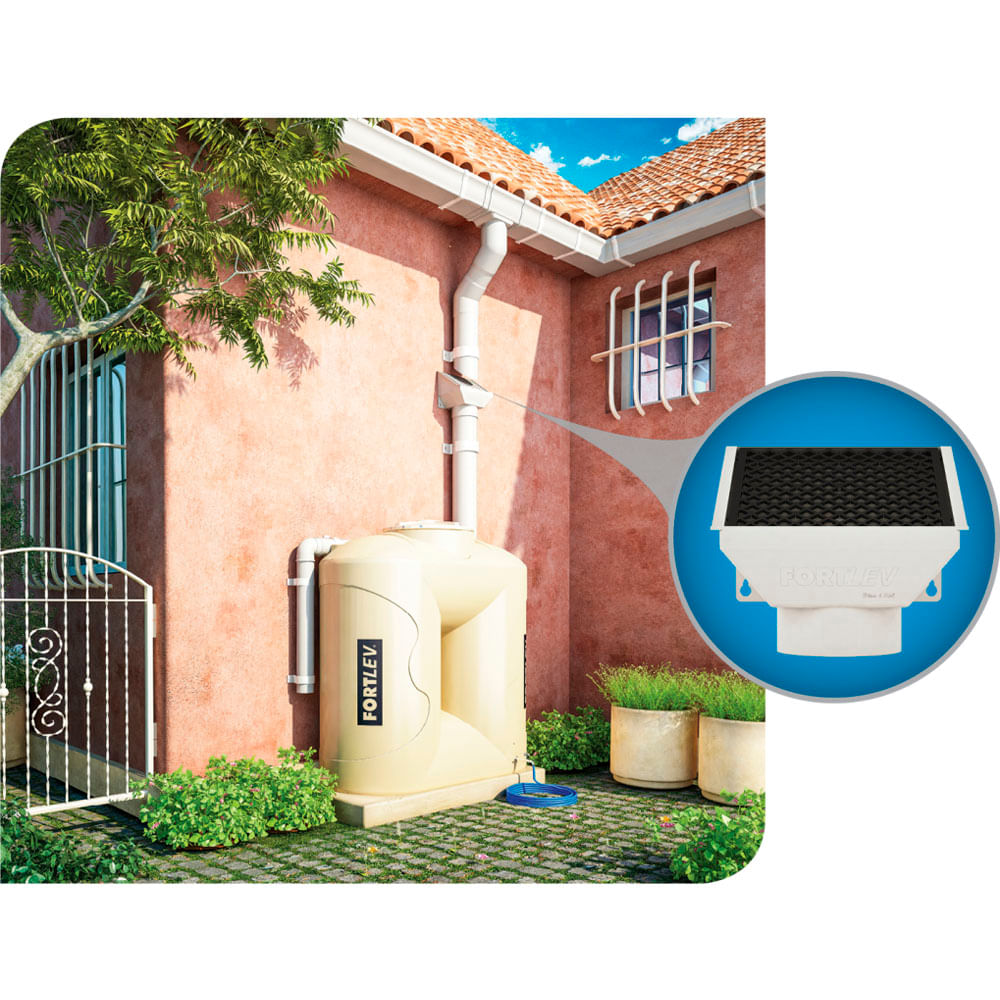 Encontraproduto.com.br - Separador De Folhas P/ Sist. Captação Água De Chuva - Fortlev