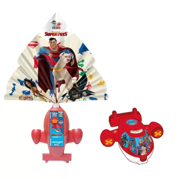 Ovo de Páscoa Divino Kids Formato de Avião Superpets 80g