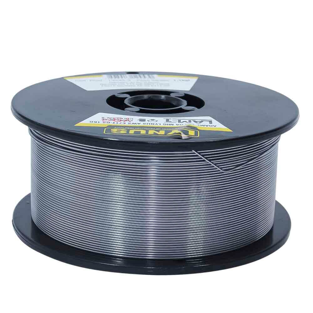Encontraproduto.com.br - Arame de Solda MIG Sem Gás LAM-1 0,8mm 1KG AWS E71T-GS Lynus