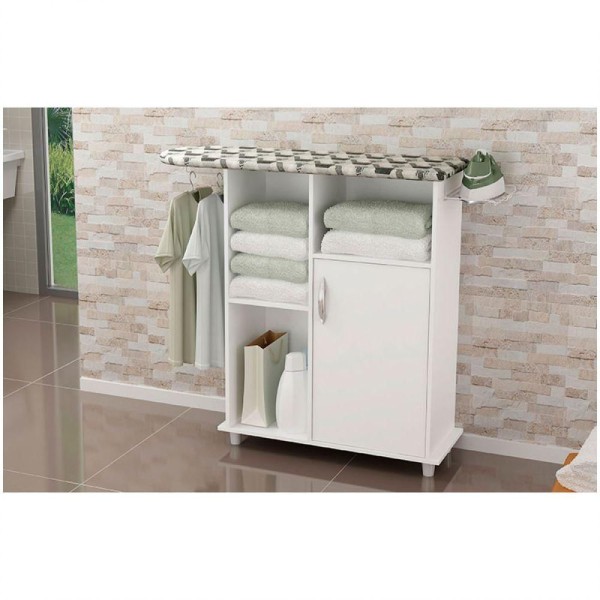 Encontraproduto.com.br - Tábua de Passar Roupa Florence 1 Porta Estrutura em MDP Notável - Branco