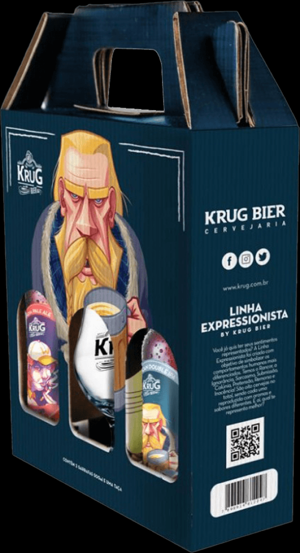 Encontraproduto.com.br - Kit Cervejas Krug 2 Unidades 500ml + Copo