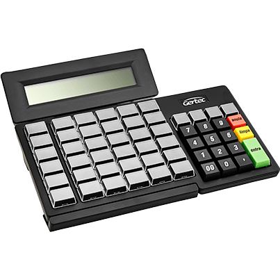 Encontraproduto.com.br - Teclado para PDV Gertec com Display e USB 2.0