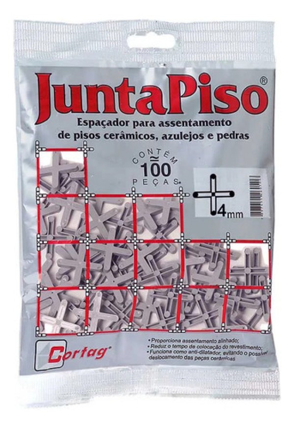 Espaçador Juntapiso 3,0mm Com 100 Peças 60510 Cortag