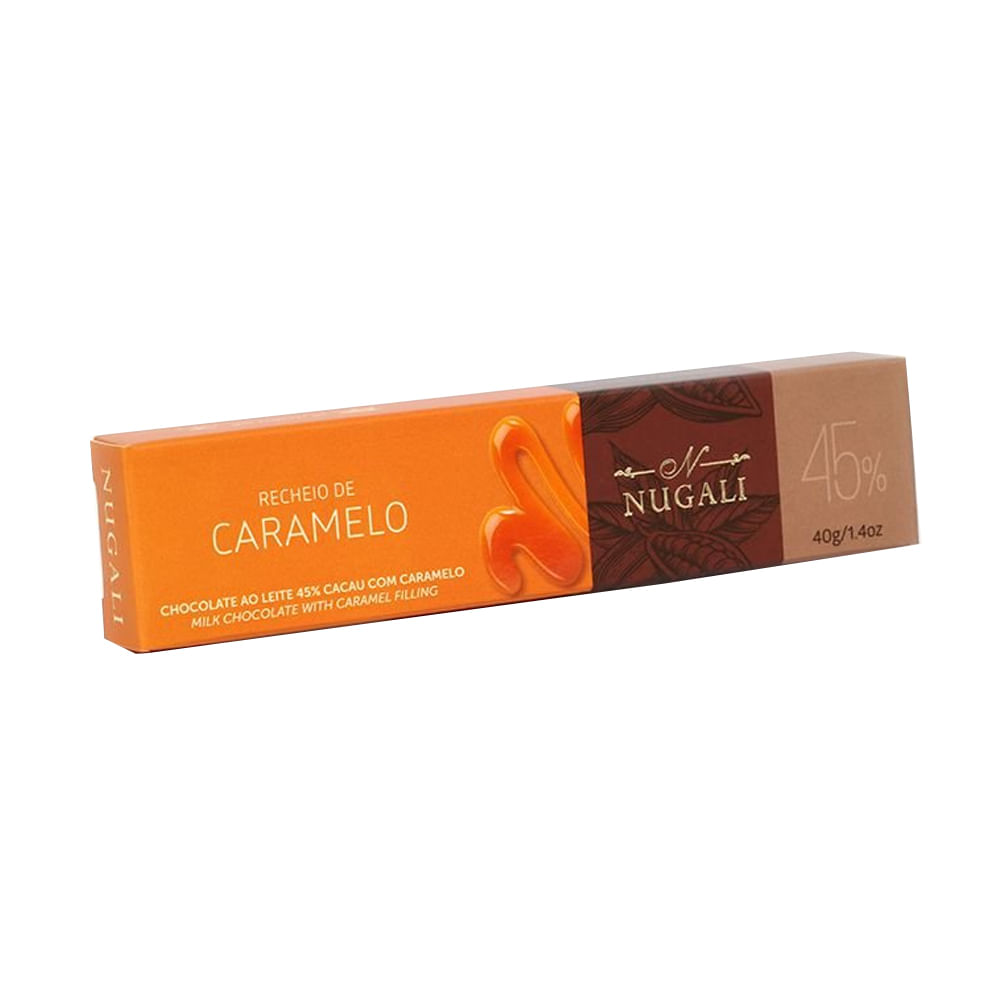 Encontraproduto.com.br - Chocolate Com Recheio de Caramelo 45% Cacau Nugali 40g