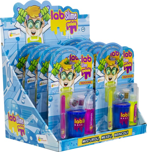 Encontraproduto.com.br - KIT MASSINHA LAB SLIME GELELE TRADICIONAL 3487 DOCE BRINQUEDO