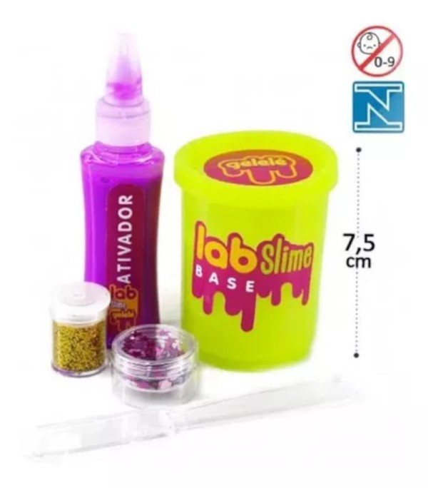 Encontraproduto.com.br - KIT MASSINHA LAB SLIME GELELE TRADICIONAL 3487 DOCE BRINQUEDO