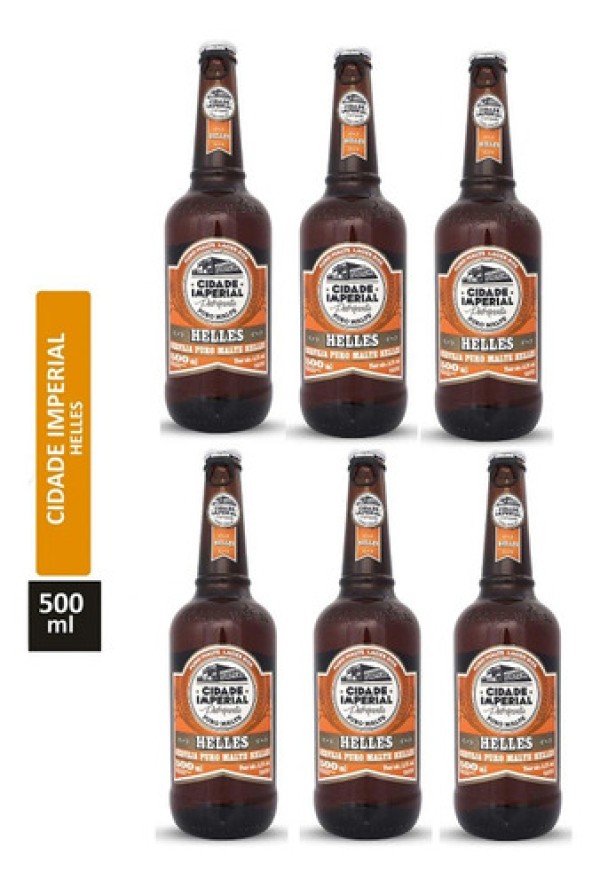 Cerveja Helles Puro Malte Cidade Imperial Garrafa 500 ml