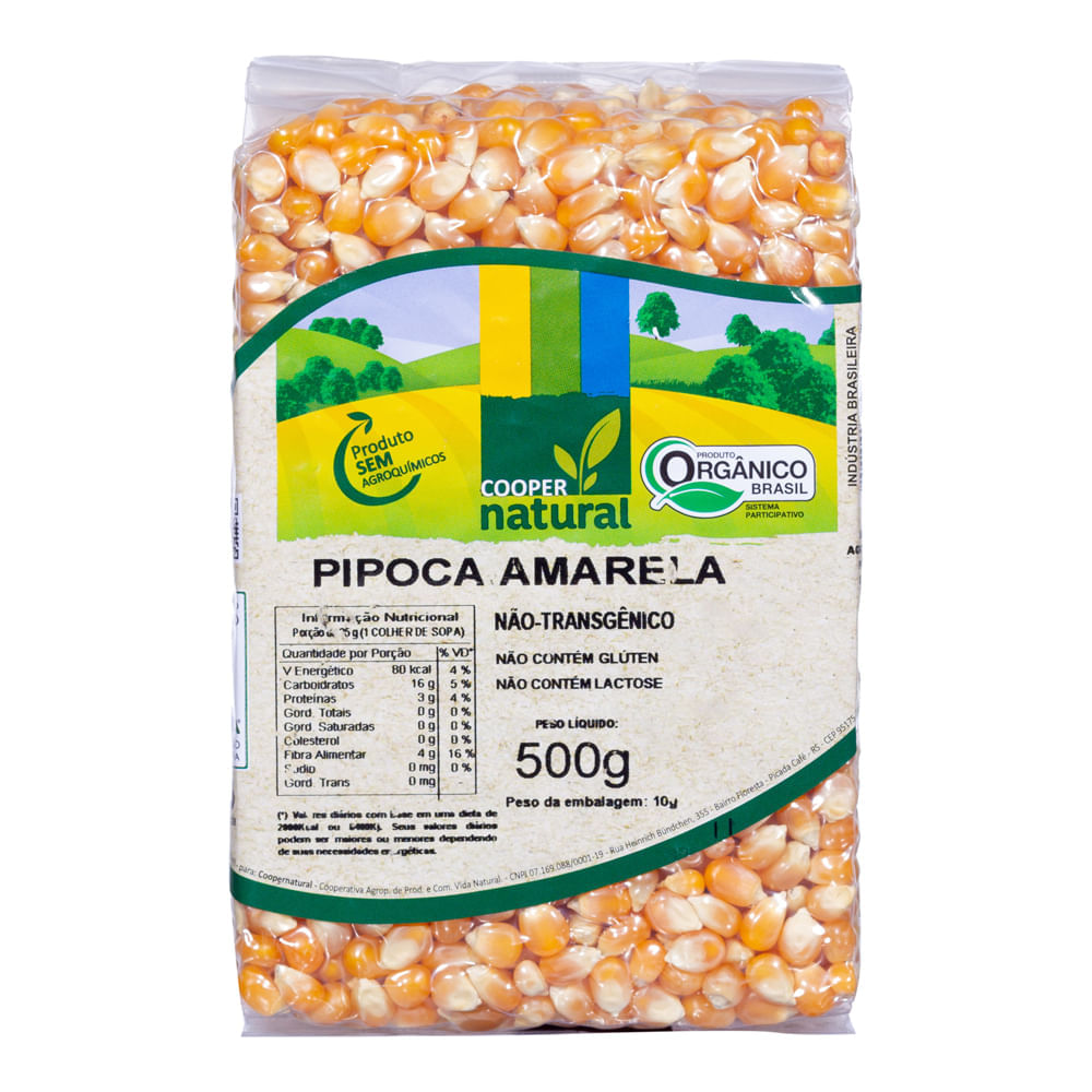 Encontraproduto.com.br - Milho de Pipoca Orgânico Coopernatural 500g