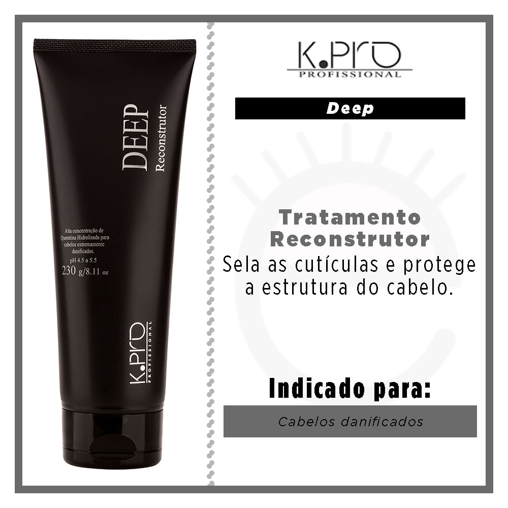 Encontraproduto.com.br - K.pro Deep Reconstrutor Cabelos Danificados Tratamento 230g