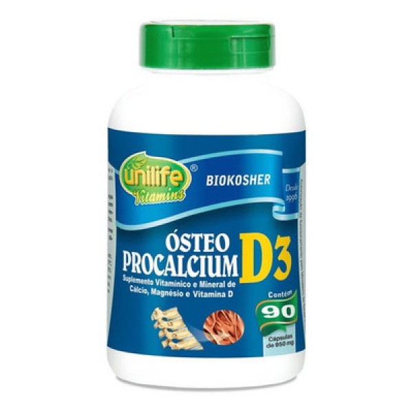 Ósteo Procalcium D3 (950mg) 90 Cápsulas - Unilife