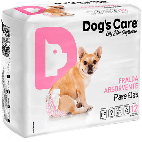 Fralda Higiênica Ecofralda Fêmea Dogs Care 12 unidades