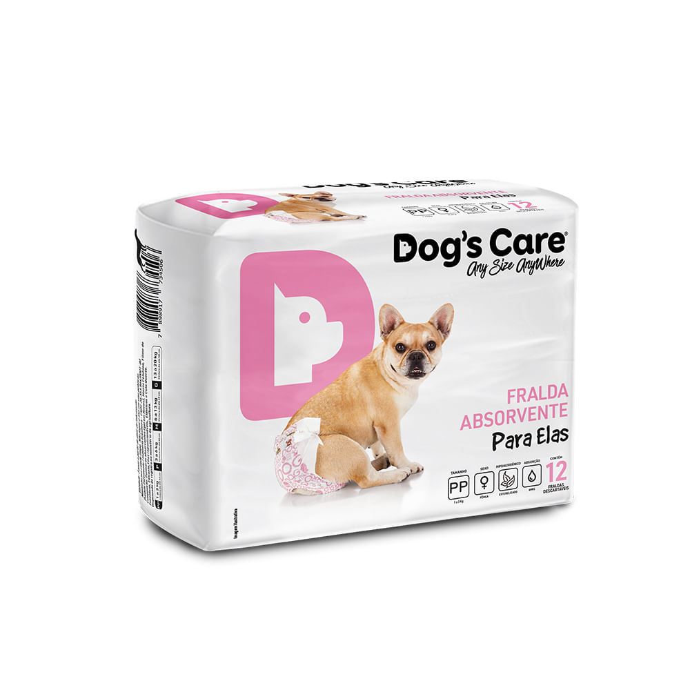 Encontraproduto.com.br - Fralda Higiênica Ecofralda Fêmea Dogs Care 12 unidades