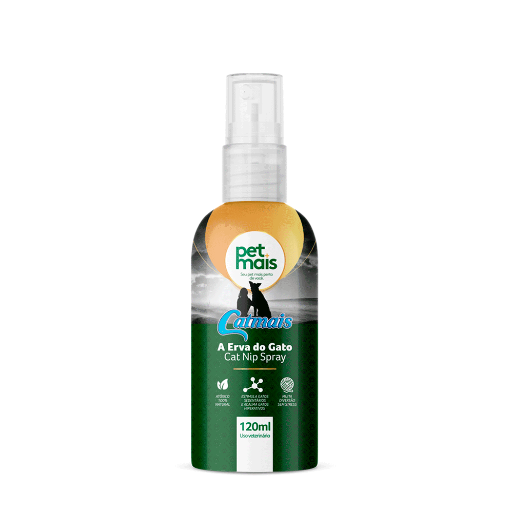 Encontraproduto.com.br - Catnip Spray 120ml Catmais Erva do Gato Pet Mais