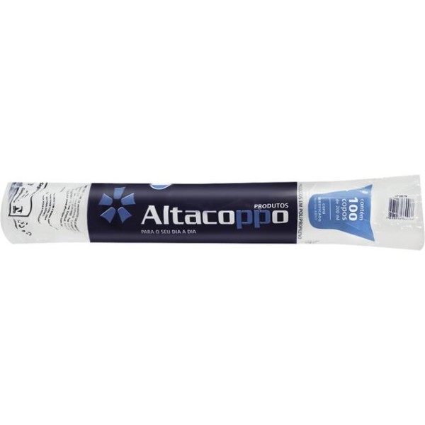 Copo Plástico Descartável Altacoppo ABNT 200ml Branco Pacote com 100 unidades