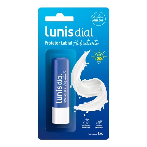 Encontraproduto.com.br - Protetor Labial Lunis Dial 3,6gr Fps20 Neutro