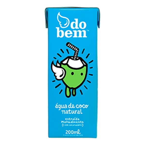 Encontraproduto.com.br - Água de Coco Esterilizada Do Bem Pack com 3 Unidades 200ml Cada