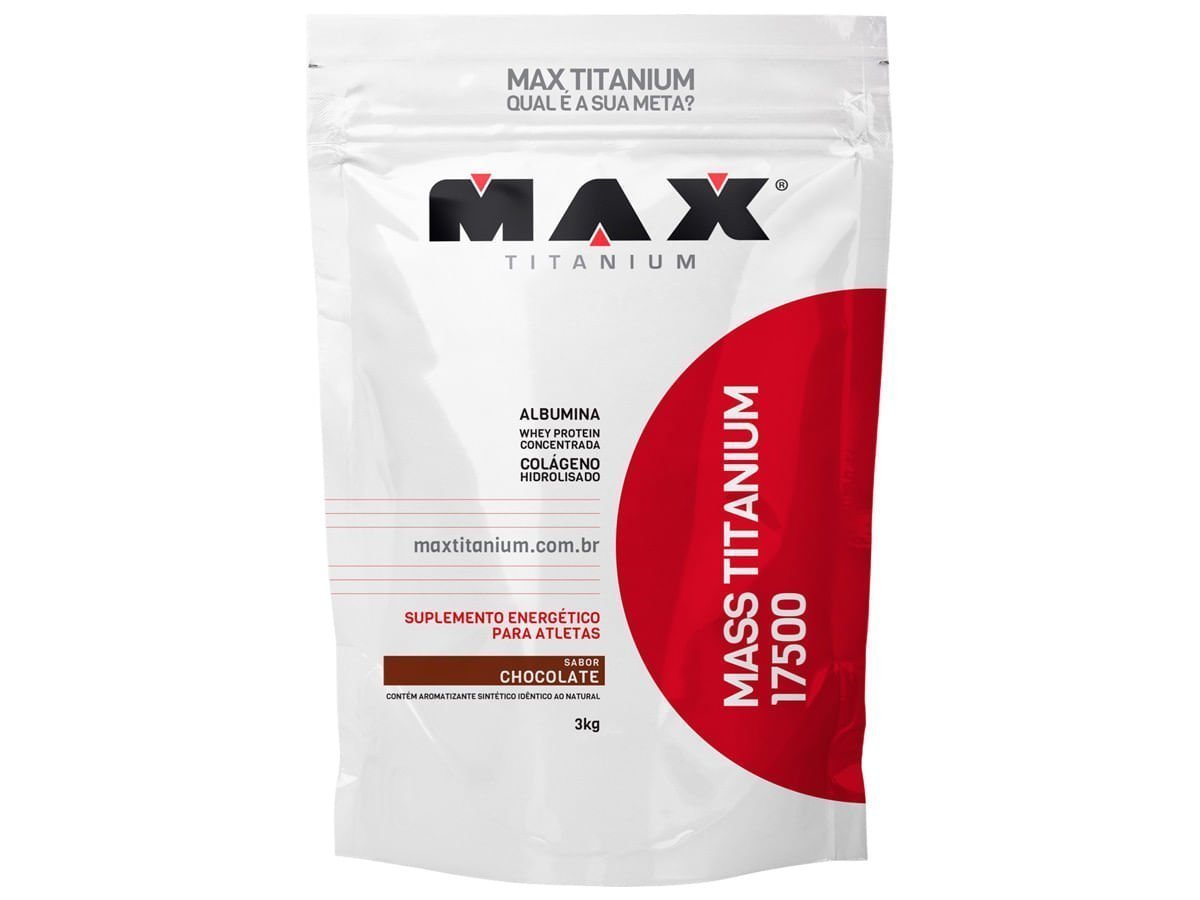 Encontraproduto.com.br - Hipercalórico Mass Max Titanium 17500 Chocolate 3kg