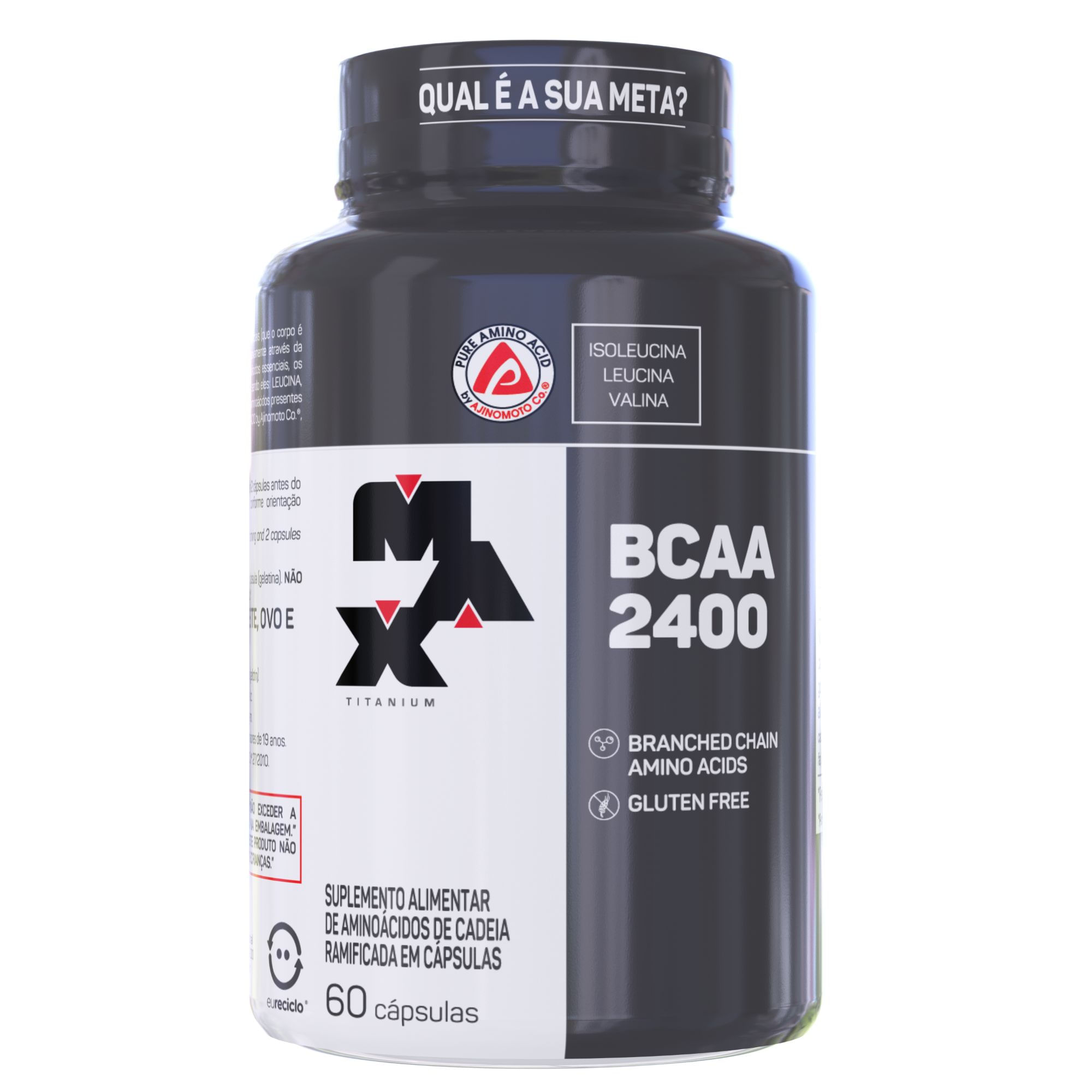 Encontraproduto.com.br - BCAA 2400 100 Cápsulas Max Titanium
